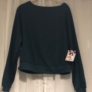 Dark green workout top